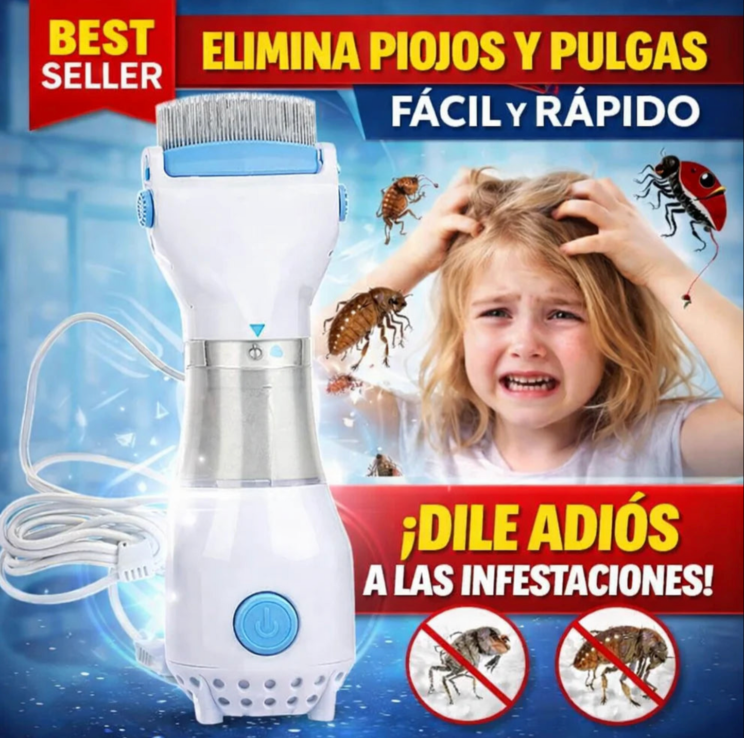 PEINE ELÉCTRICO PARA PIOJOS Y LIENDRES 🌟🌟 + ENVÍO GRATIS